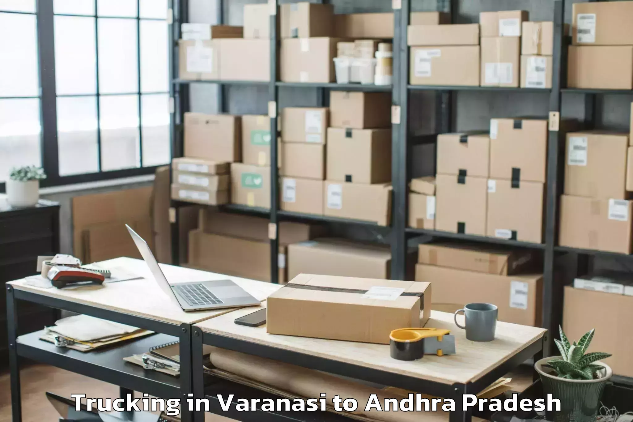 Top Varanasi to Kondapi Trucking Available